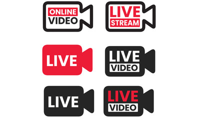 live icon on transparent background