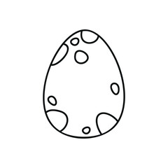 Hand drawn linear vector illustration of egg - obrazy, fototapety, plakaty