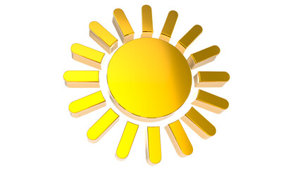 sun icon on transparent background 