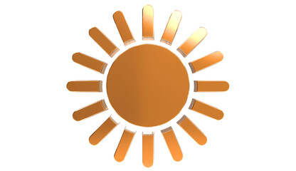 sun icon on transparent background 