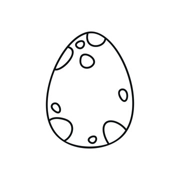 recommend clip art: Hand drawn linear vector illustration of egg