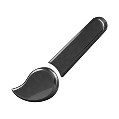 This is a beautifully designed 3D small brush icon with a beautiful metallic texture.