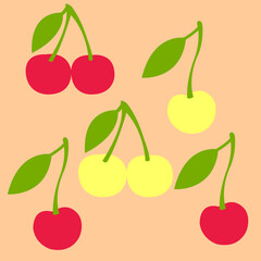 seamless pattern with cherries