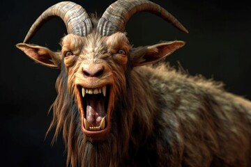 A ram with two horns symbol of the Medo-Persian empire Daniel Biblical prophecies Generative AI Illustration