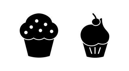 Cup cake icon vector. cake icon. bakery. muffin