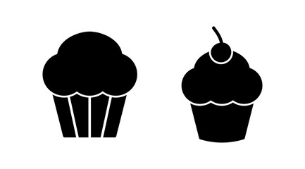 Cup cake icon vector. cake icon. bakery. muffin
