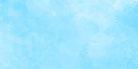 blue sky with clouds. Light sky blue shades watercolor background.Grunge blue background with space for text,watercolor abstract painting of blue grunge texture.	