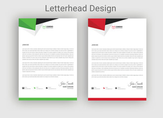 Professional & modern letterhead template design with geometric shapes. Vector graphic design, Abstract Letterhead Design Modern Business Letterhead Design Template