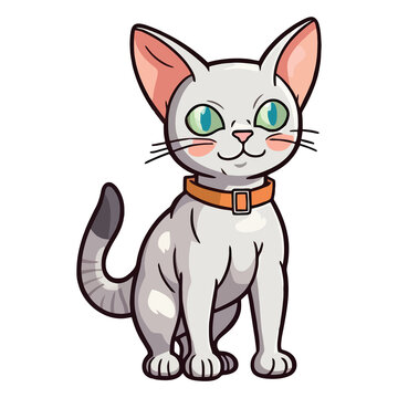 Whiskers and Wonder: Adorable 2D Illustration of a Devon Rex