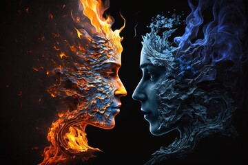Evil VS Angle , when your kind personality conflict with your evil personality  , personality conflict , inner struggle