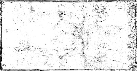 Grunge black texture. Wide horizontal long banner. Dark grainy texture on white background. Dust overlay textured. Grain noise particles. Rusted white effect. Vector illustration, EPS 10.