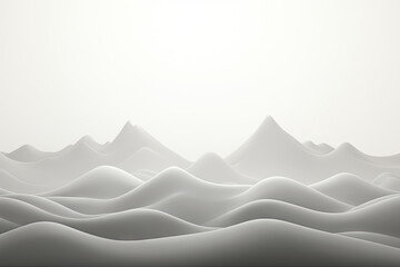 an abstract background of white mountains. monochromatic landscapes. - obrazy, fototapety, plakaty