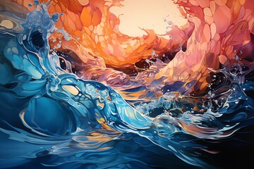 Colorful abstract water background