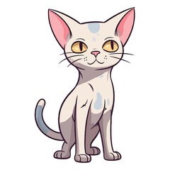 Obraz premium Hypoallergenic Companion: Cat Donskoy Don Sphynx