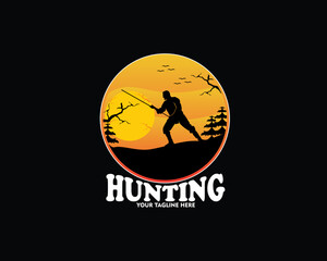 The silhouette of a log warrior