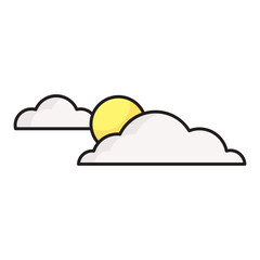 Fototapeta premium Cloud Simple Illustration