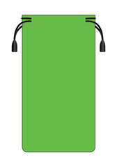Green Power Bank Case Bag Template On White Background, Vector File.