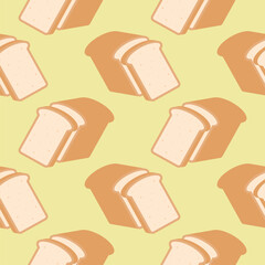 bread seamless pattern vector illustration