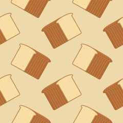 bread seamless pattern vector illustration