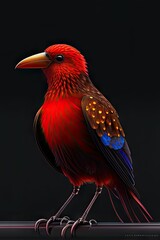 Fototapeta premium bird (colorful close-up bird picture) created with Generative AI technology