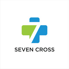 Triangle letter V 7 modern art number monogram unique logo