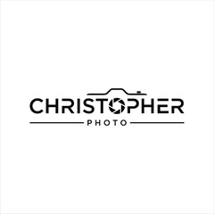 camera photography logo icon vector template
