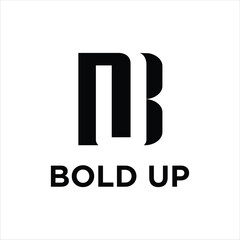 UB BU letter logo vector, simple modern abstarct style