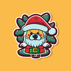 Christmas cute cartoon sticker
