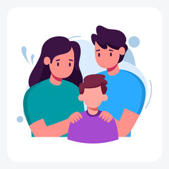 Fototapeta premium Embracing Love and Care icon