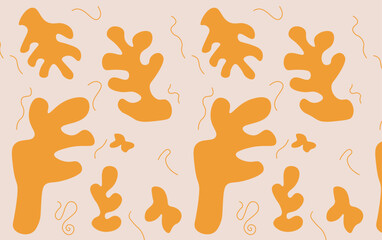 Hand drawn flat design abstract doodle seamless  pattern	
