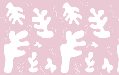 Hand drawn flat design abstract doodle seamless  pattern	
