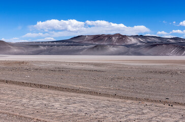 Puna - off road adventure on the way to the Campo de Piedra P&oacute;mez, a bizarre but beautiful landscape with a field of pumice, volcanic rocks and dunes of sand in the north of Argentina, South America 
