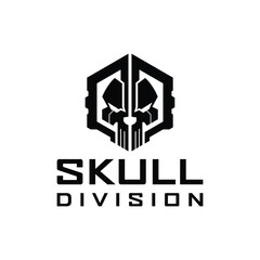 Military Skull Logo. Skull Tactical division military logo design