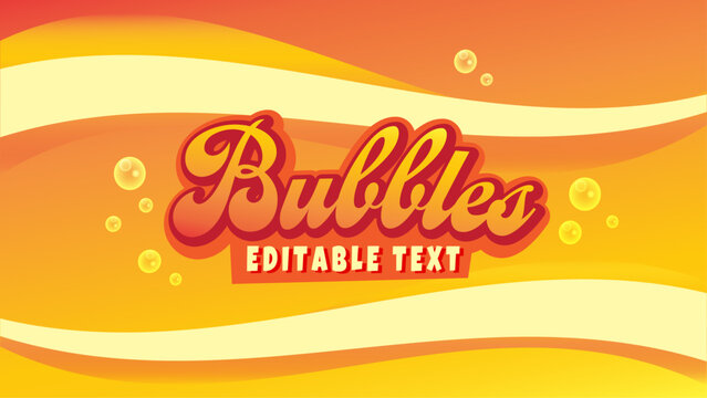 Editable Vector Text Effect Template: Retro Cartoony Soda Poster EPS AI