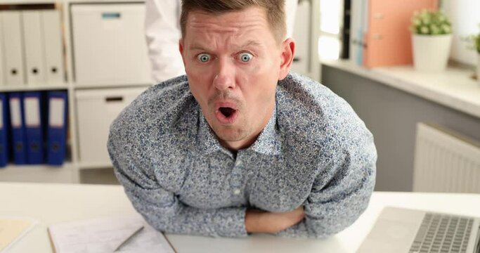 Doctor proctologist putting on sterile gloves and examining patient through rectum 4k movie. Diagnosis and treatment of hemorrhoids concept