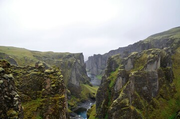 Fjaðrárgljúfur canyon in Iceland