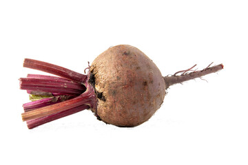Red beetroot isolated on white