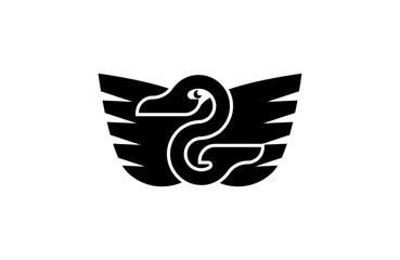 Letter S Swan Logo
