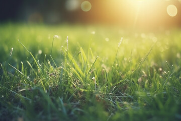 Fototapeta premium Summer meadow landscape. Ai generated