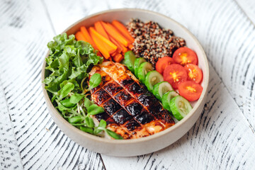 Healthy food grilled chicken salad