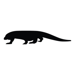 komodo dragon silhouette