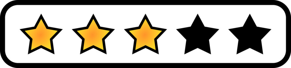 rating star illustration. colored rating stars