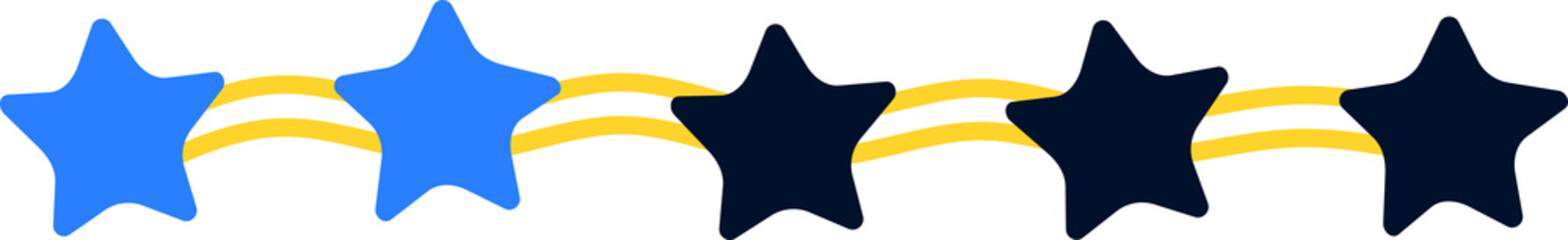 rating star illustration. colored rating stars