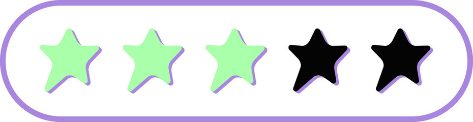 Obraz premium rating star illustration. colored rating stars