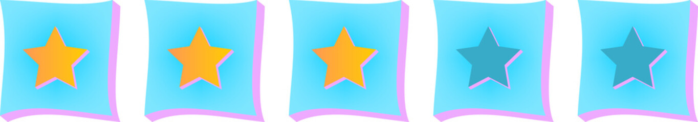 rating star illustration. colored rating stars