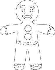 Vector image of a gingerbread man outline