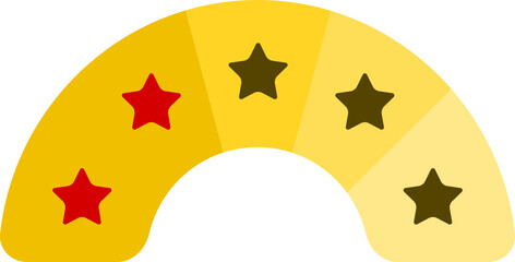 rating star illustration. colored rating stars