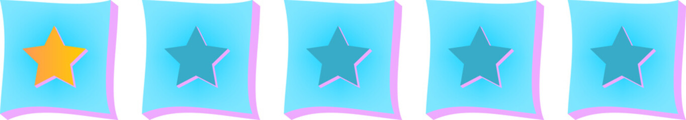 Obraz premium rating star illustration. colored rating stars