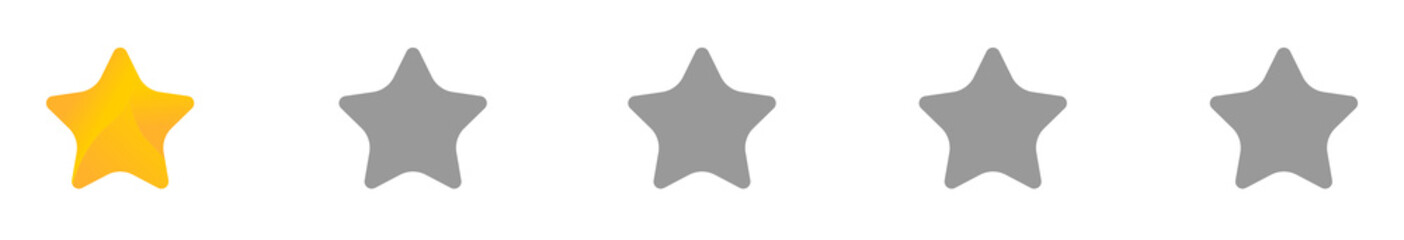 rating star illustration. colored rating stars