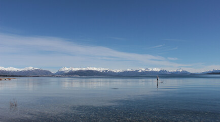 lake and mountains